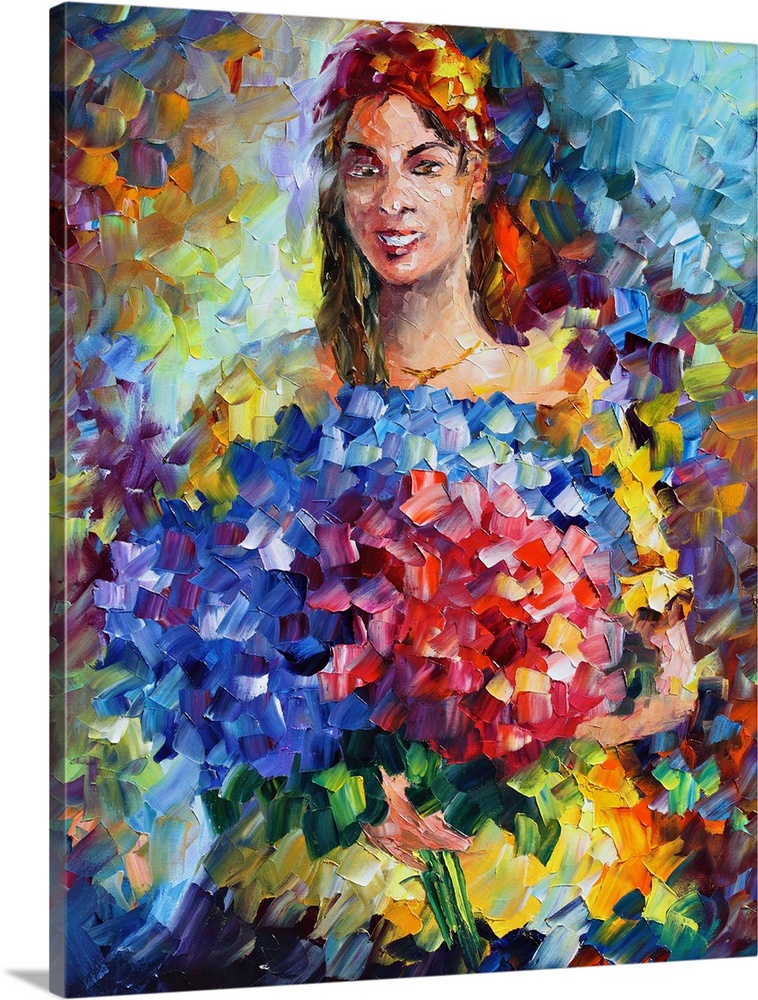 Lady with flowers