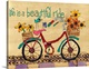 image thumbnail of Bike with basket full of flowers and saying