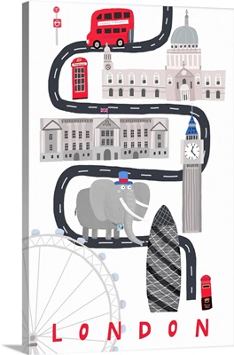 London Black White Elephant