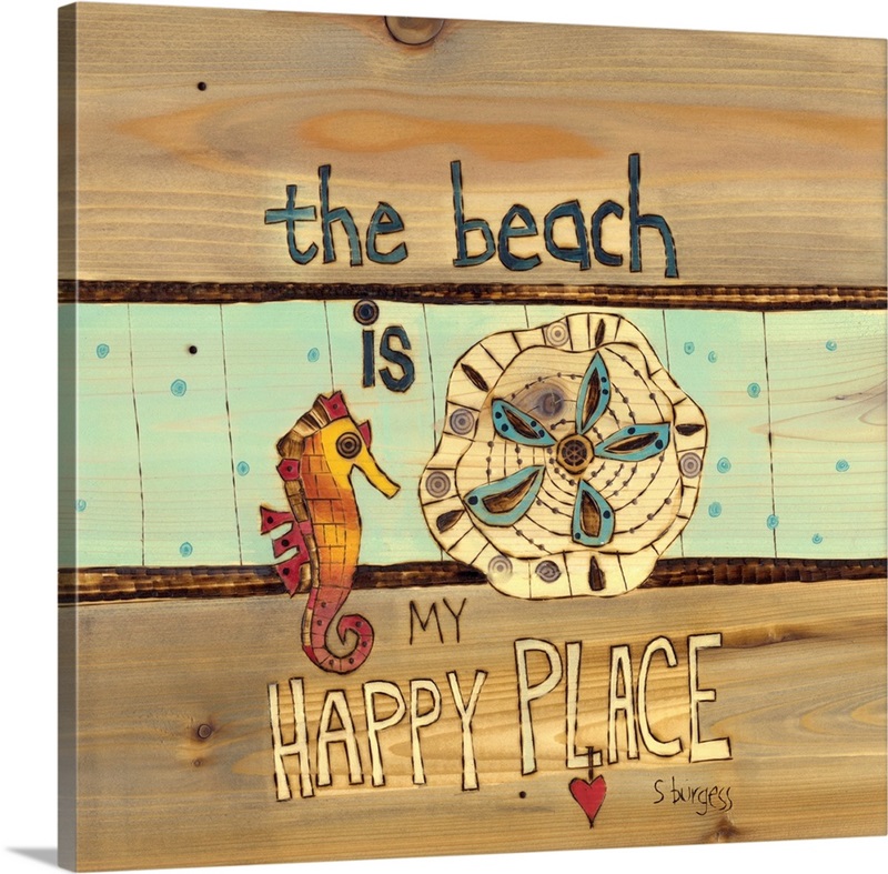 The Beach Is My Happy Place Wall Art, Canvas Prints, Framed Prints