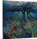 image thumbnail of Brightly colored contemporary artwork of trees in a field.