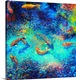 image thumbnail of Brightly colored contemporary artwork of a colorful painting of koi fish in water.