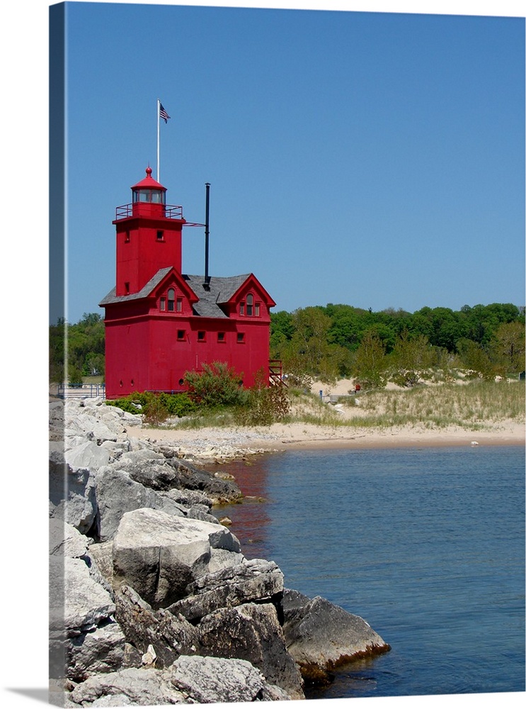 Big Red Lighthouse Holland Wall Art, Canvas Prints, Framed Prints, Wall Peels | Great Big Canvas
