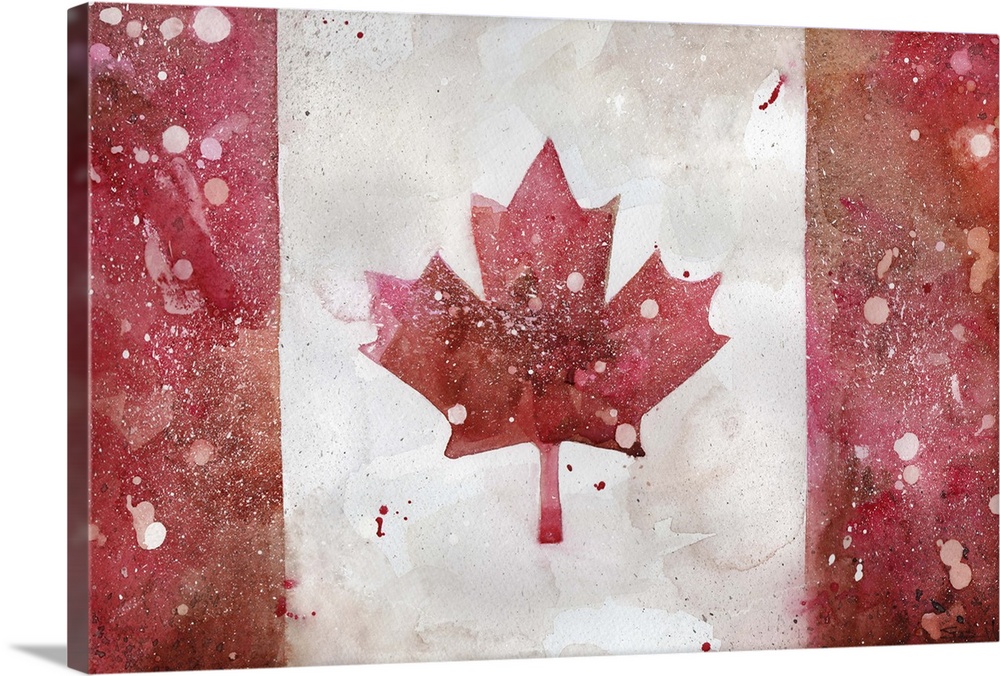 Painting of the Canadian flag.