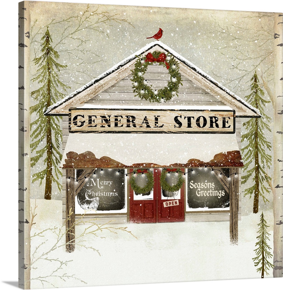 General Store With Snow