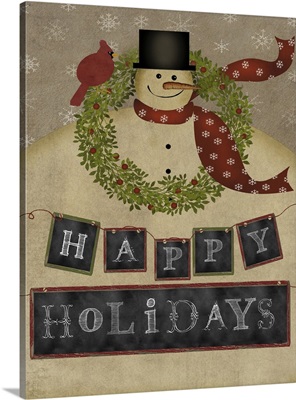 Happy Holidays Snowman Main
