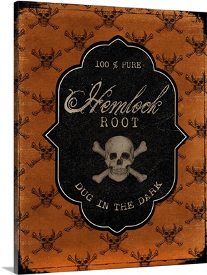 Hemlock Root with orange Background