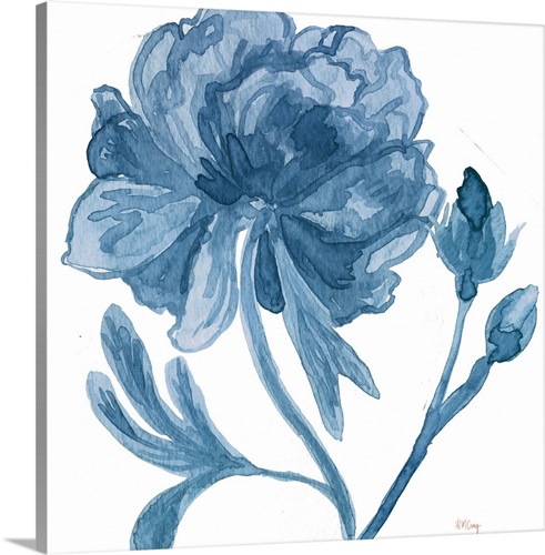 Navy Floral II | Great Big Canvas