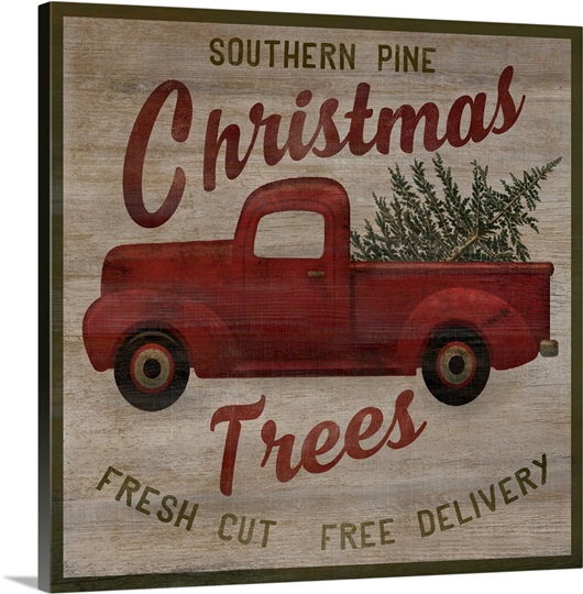 Pick Up Truck Trees Photo Canvas Print | Great Big Canvas