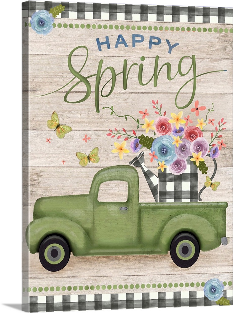 Spring Truck With Flowers
