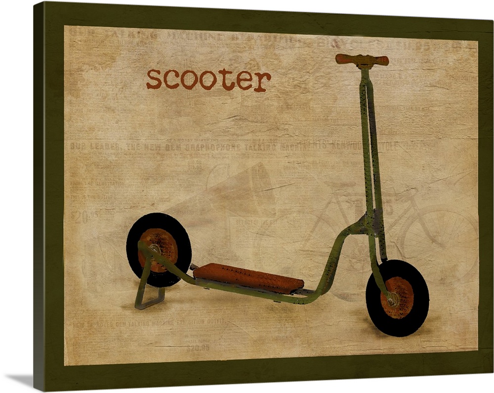 Vintage Riding Toy Scooter