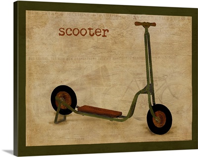 Vintage Riding Toy Scooter