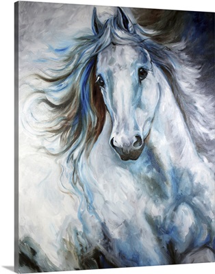 White Thunder Arabian Equine Abstract