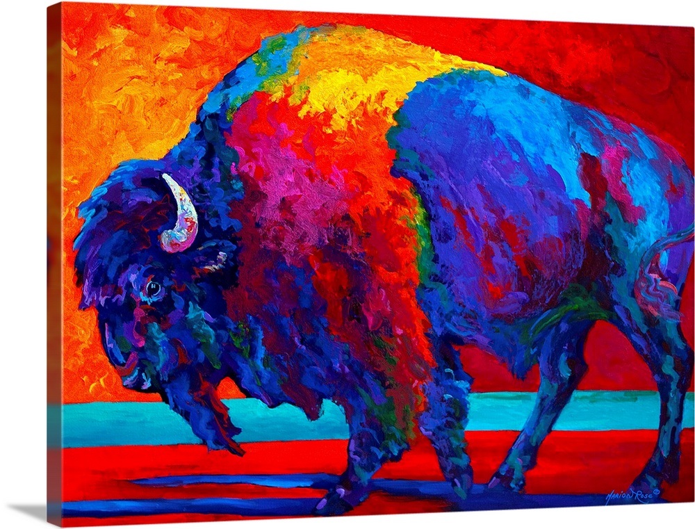 Abstract Bison Wall Art, Canvas Prints, Framed Prints, Wall Peels