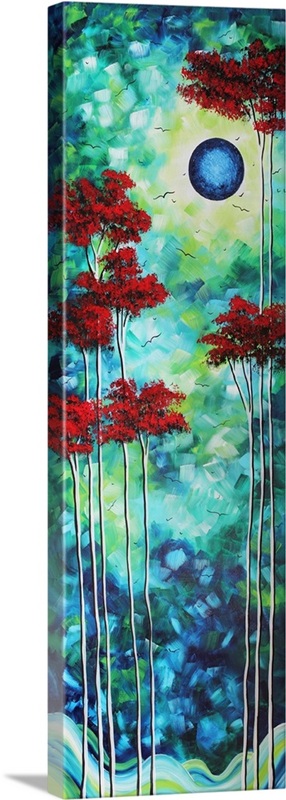 By The Moonlight - Abstract Landscape Tree | Great Big Canvas