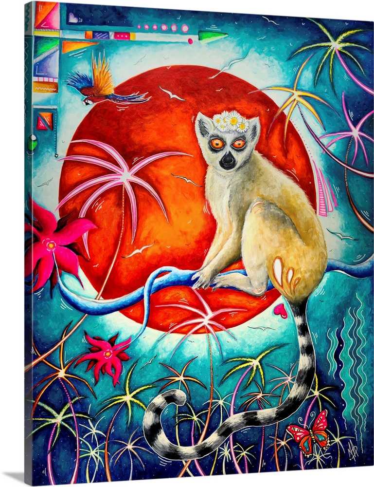 Dreamland - Lemur Trees Tropical Sunset