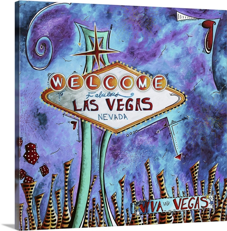 Las Vegas Sign Art Print Viva Vegas Art LV Artwork 