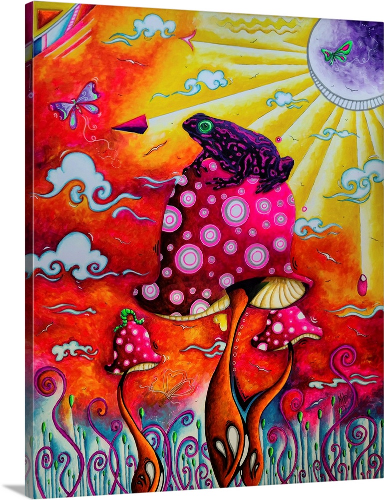 Joyous World - Purple Harlequin Frog Mushroom