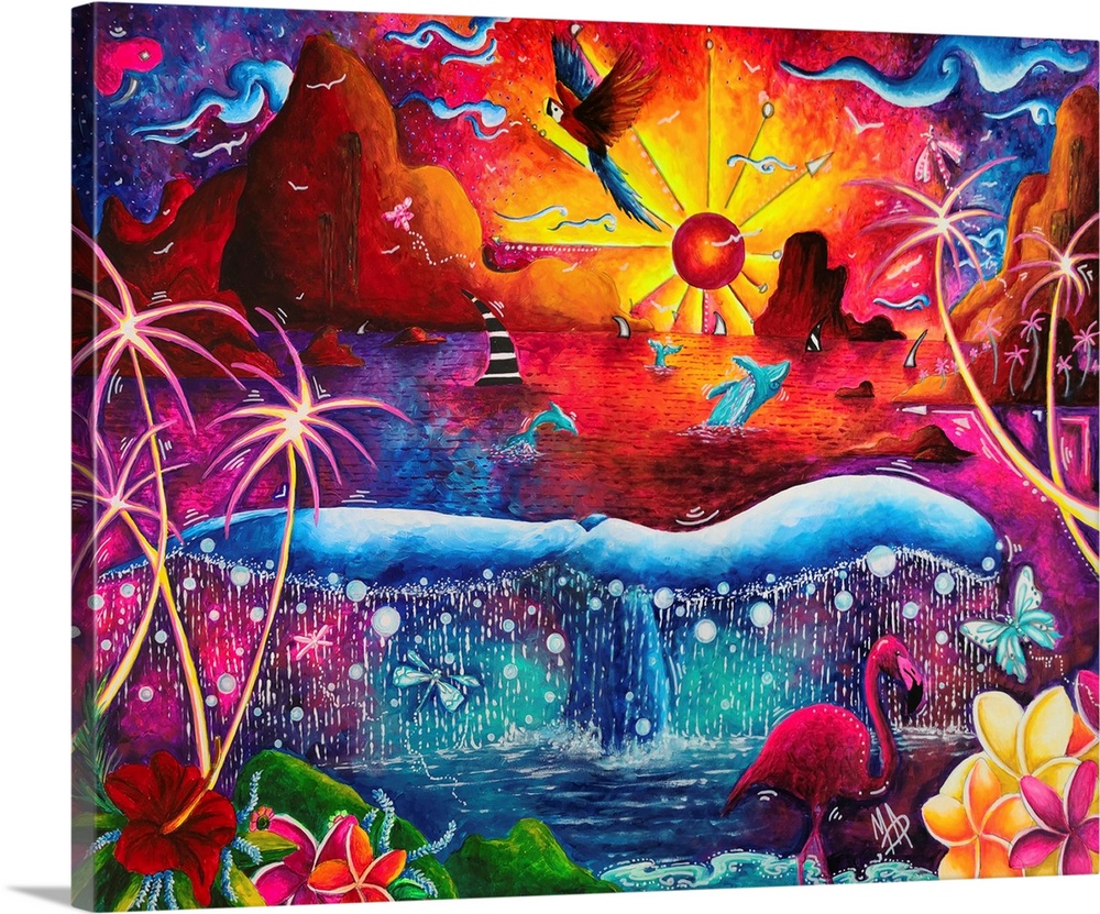 Paradise Found - Whale Tail Tropical Sunset