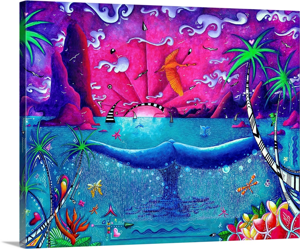 Queen Of The Sea - Colorful Pop Whale Tail