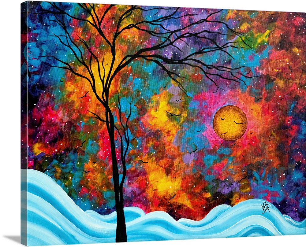 Starry Starry Night - Abstract Landscape Tree