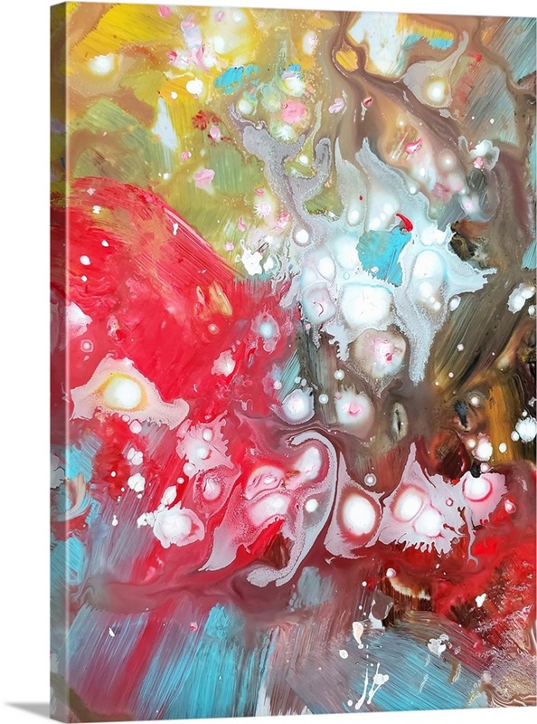 Summer Heat - Abstract Pour | Great Big Canvas