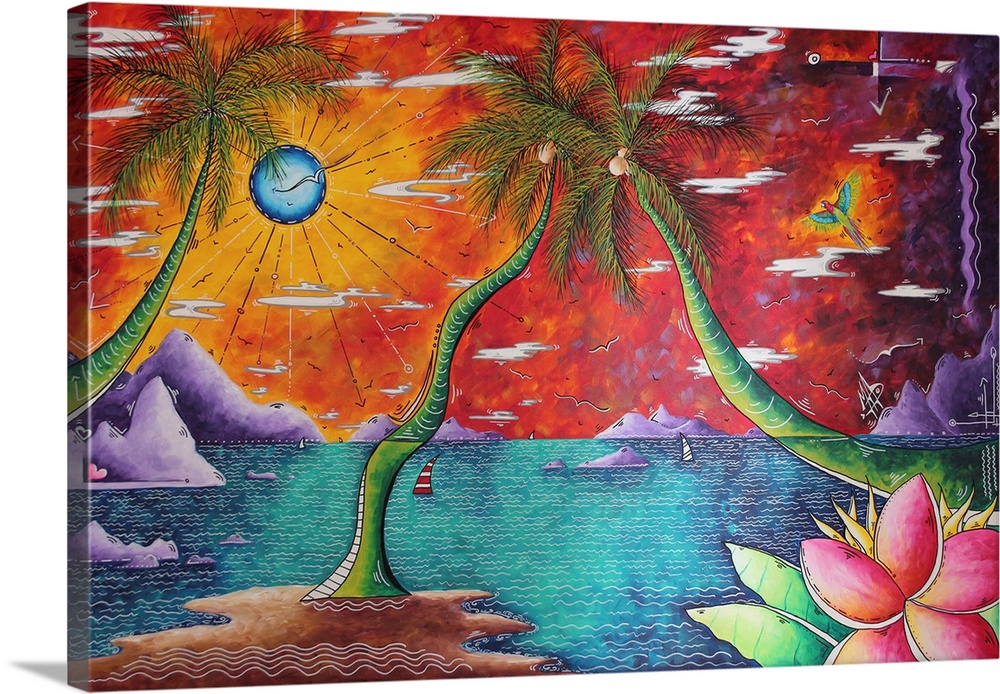 Take Me To The Tropics - Tropical Palm Tree Sunset