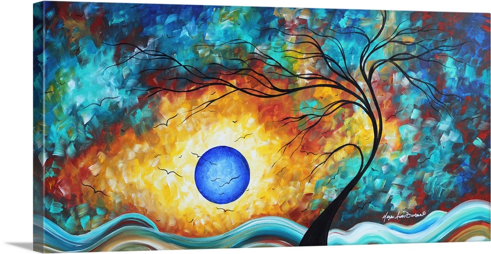 GreatBigCanvas Blue Design by Megan Duncanson Canvas Wall Art, Multi-Color