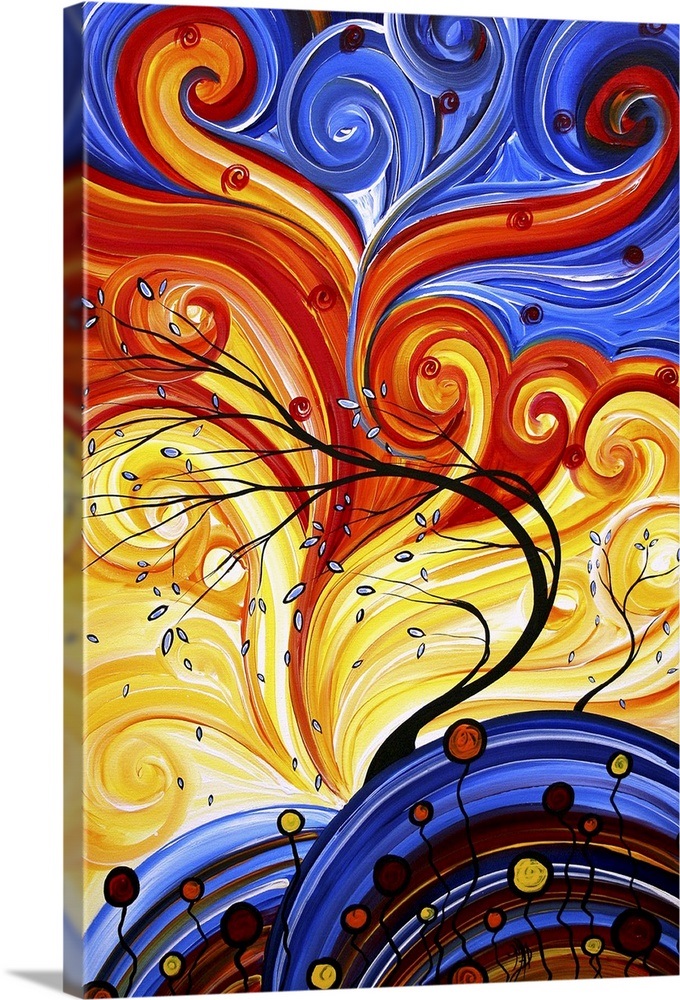 Whirlwind Whimsical Landscape Art Wall Art Canvas Prints Framed