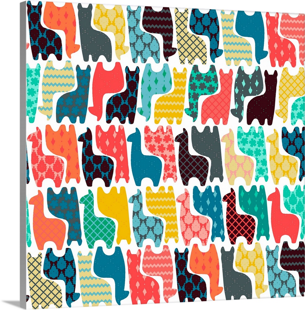 GEO LLAMAS (ALSO AVAILABLE AS A REPEATING PATTERN)
