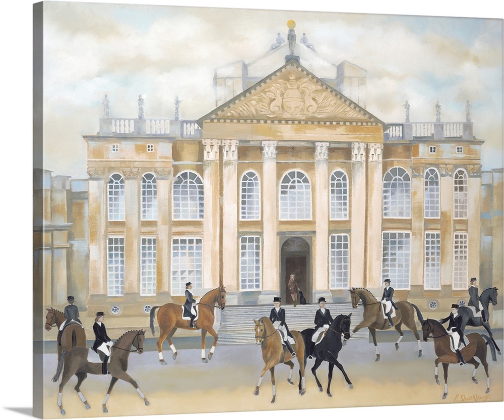 Dressage at Blenheim Palace, oil on canvas.