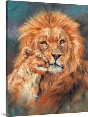 Father And Child Lions