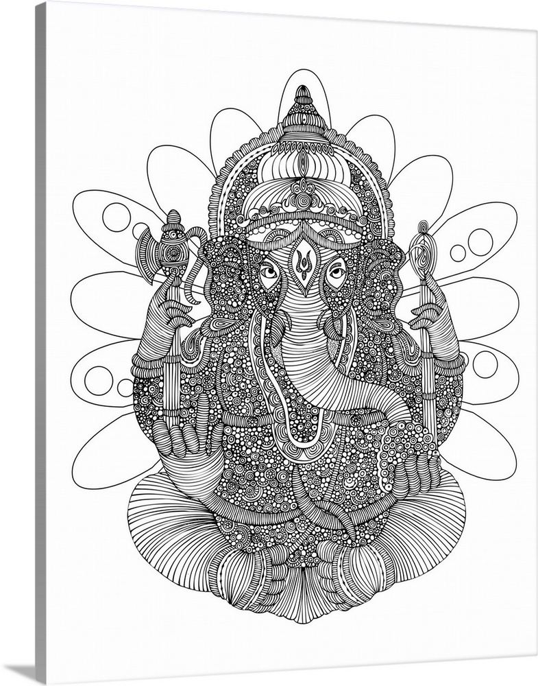 Ganesha - Black And White Wall Art, Canvas Prints, Framed Prints, Wall  Peels | Great Big Canvas