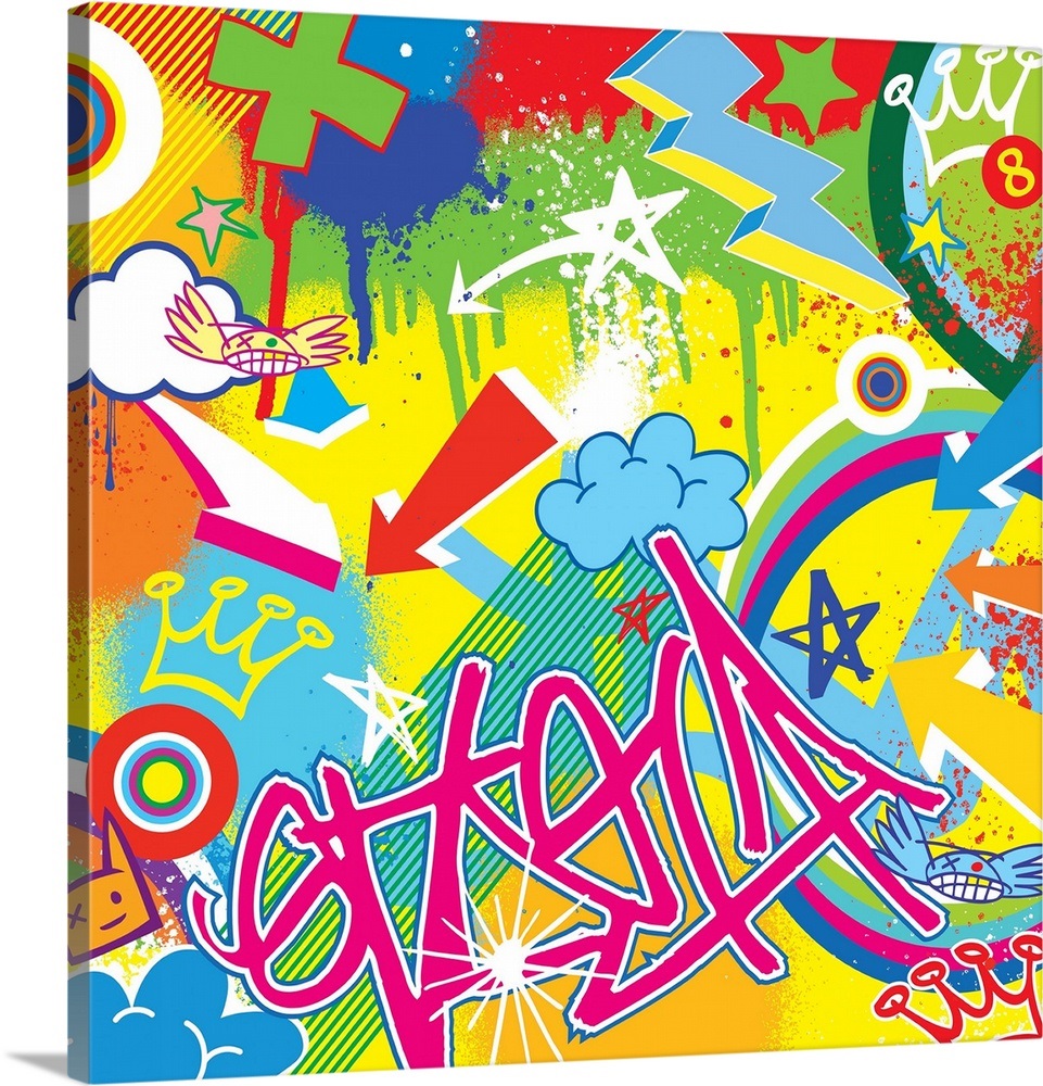 Graffiti pop art Wall Art, Canvas Prints, Framed Prints, Wall Peels