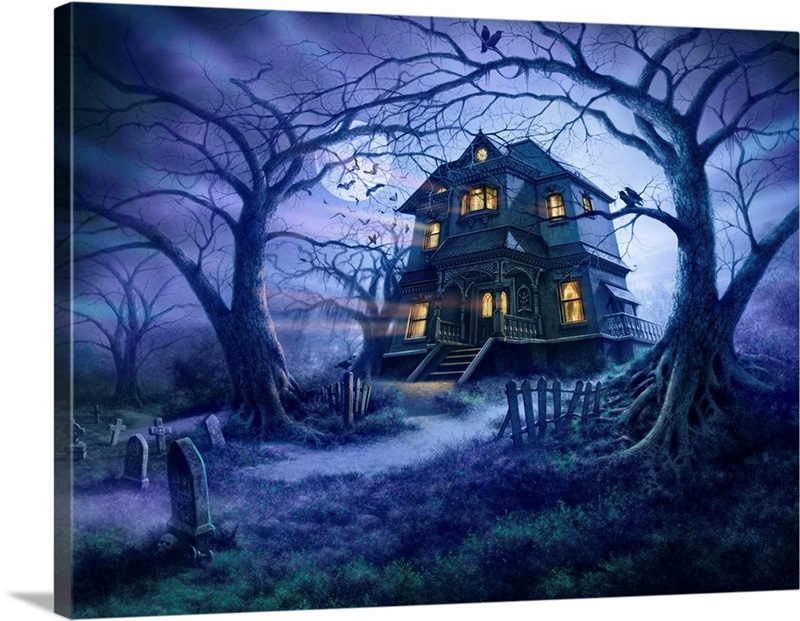 Haunted House II Wall Art, Canvas Prints, Framed Prints, Wall Peels