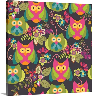 Owls And Flowers 01