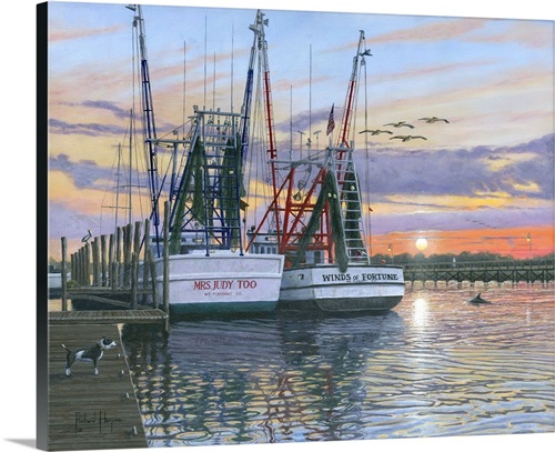 Shem Creek Shrimpers Charleston | Great Big Canvas