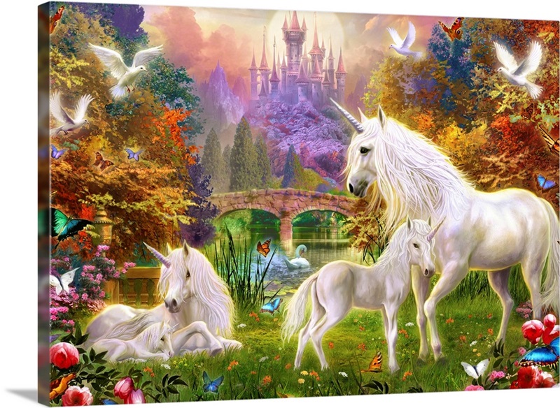 The Castle Unicorns Wall Art, Canvas Prints, Framed Prints, Wall Peels