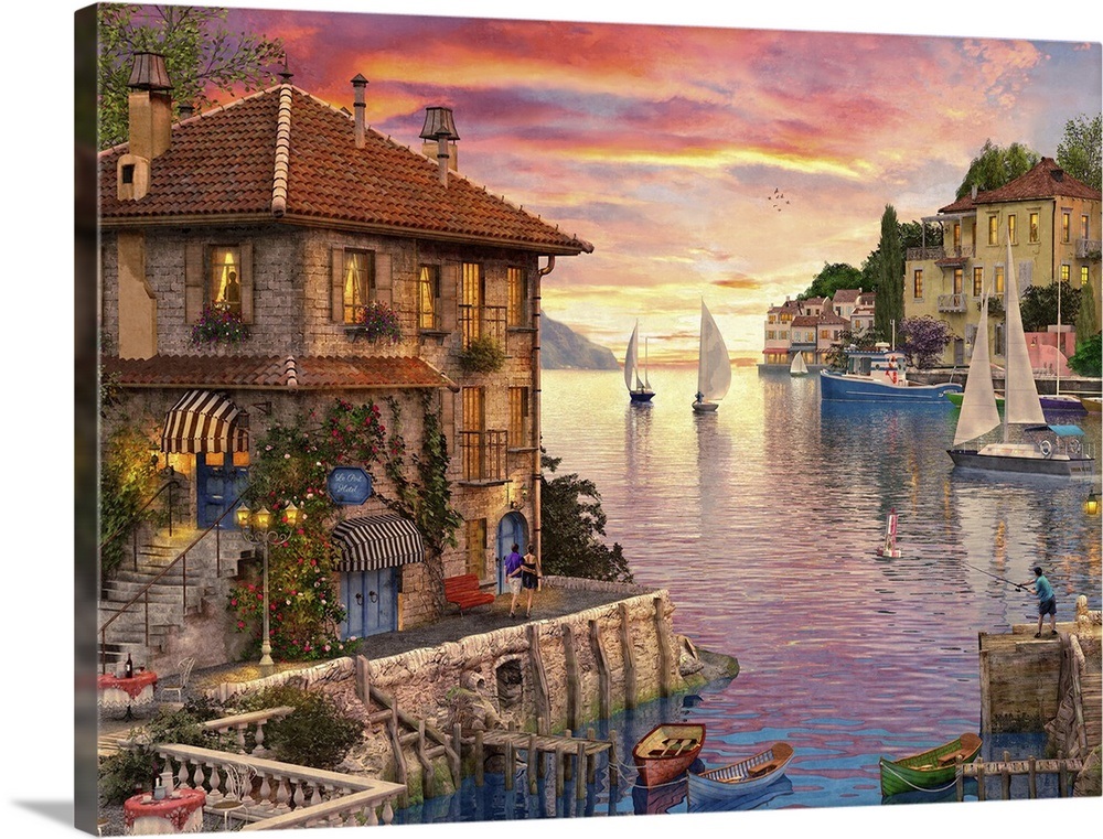 The Mediterranean Harbour Wall Art, Canvas Prints, Framed Prints, Wall