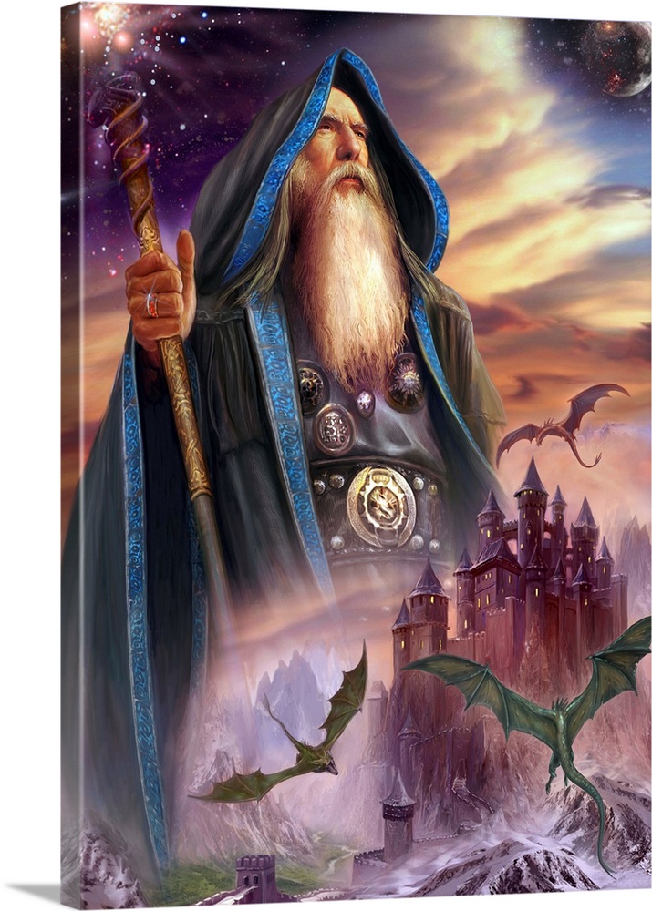 The Wizard Septimus Stretched Canvas Print