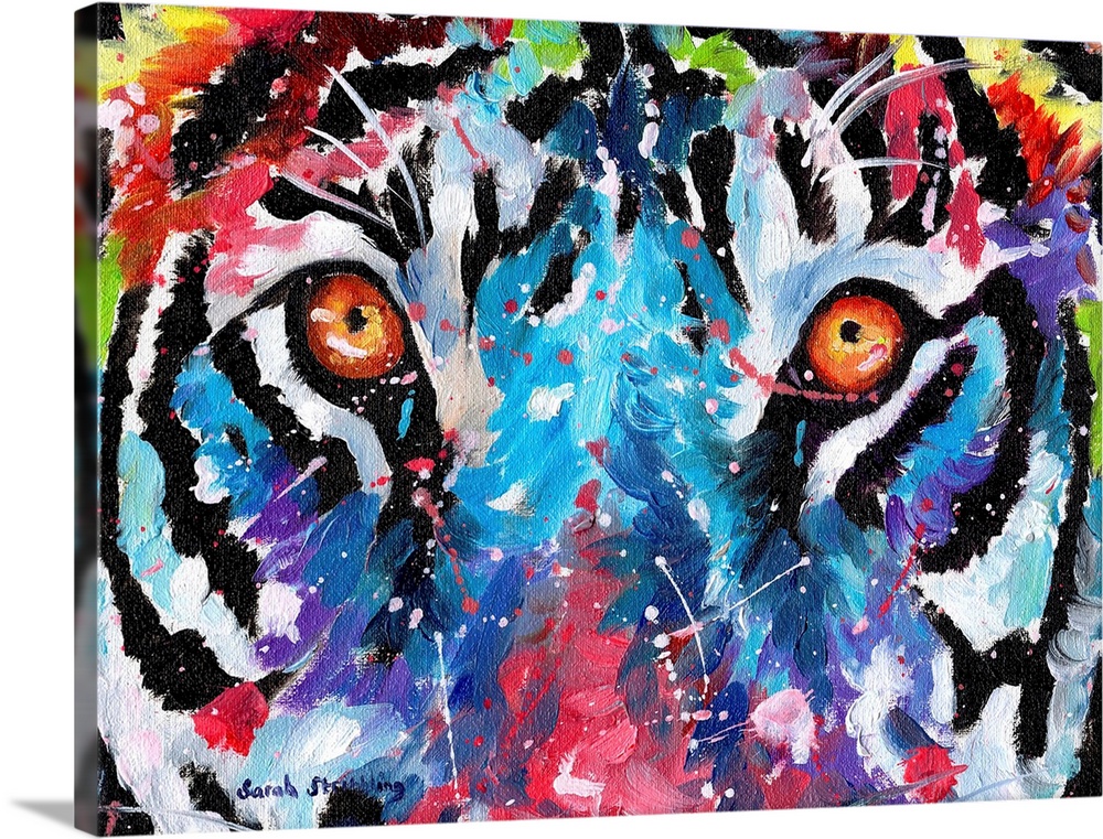 Tiger Eyes Wall Art Canvas Prints Framed Ls Great Big - Colorful Tiger Eye Painting
