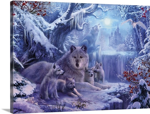 Snow Scene Winter Animals Wolf Bathroom Mat Corridor Carpet