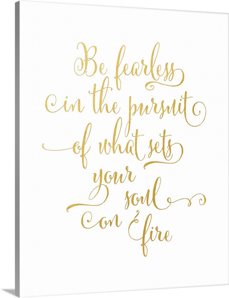 Handlettered inspirational sentiment in gold text on white.