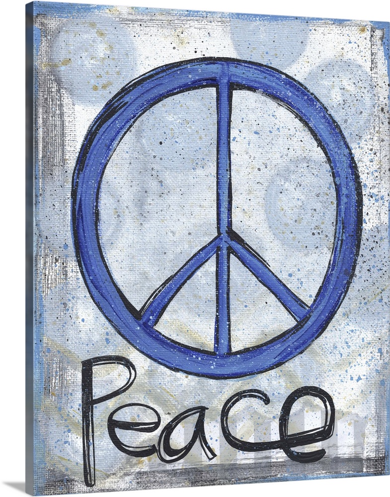 Blue Peace Sign