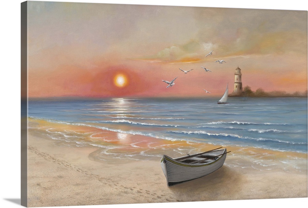 Coastal Sunset Wall Art, Canvas Prints, Framed Prints, Wall Peels