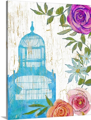 Colorful Garden Blue Cage