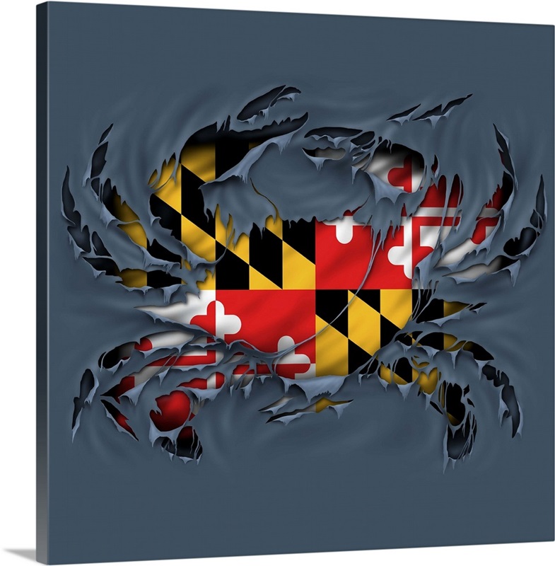 Crab Maryland Flag | Great Big Canvas