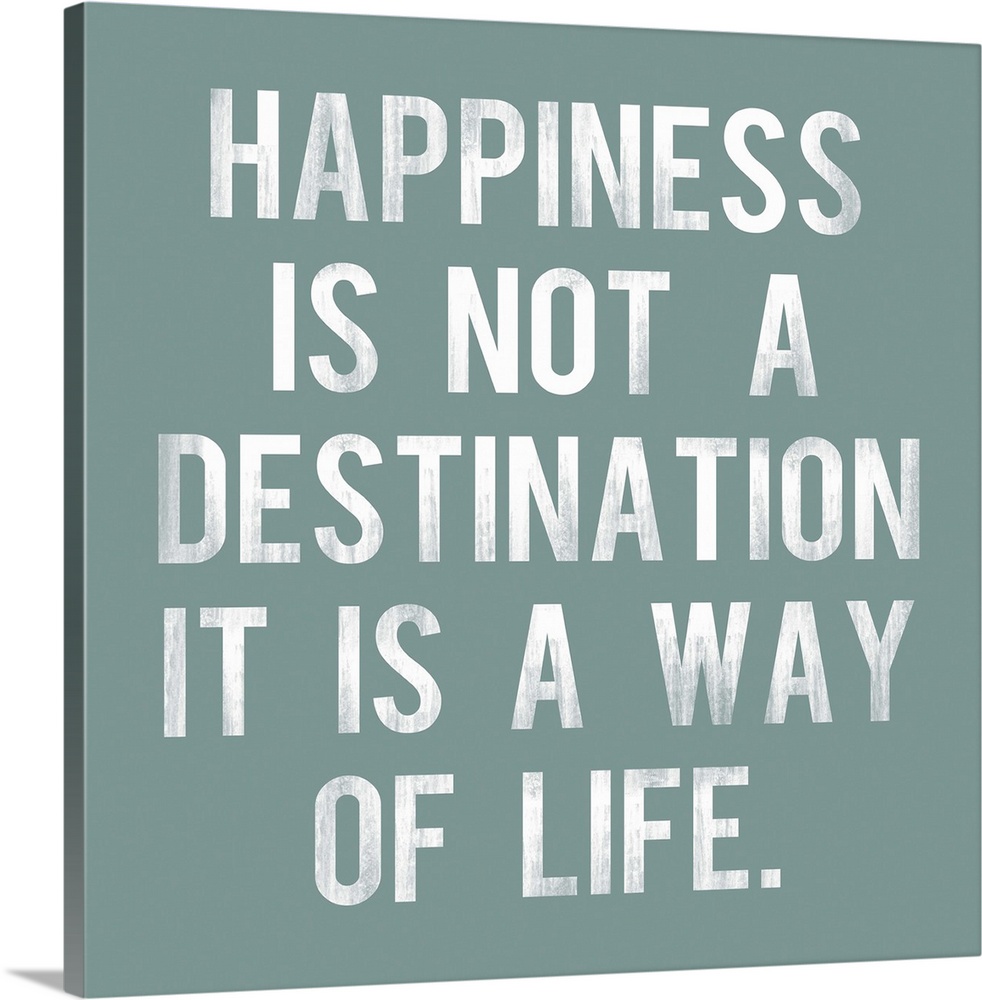 Happiness is Not a Destination, aqua