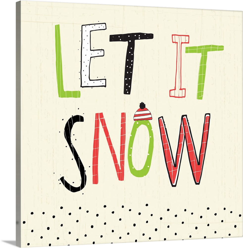 Contemporary whimsical holiday themed sentiment art.
