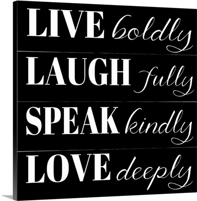 Live, laugh, speak